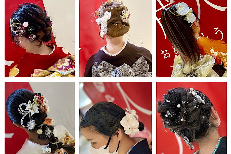 きものサロン桂丸亀店でのヘアセットの写真
