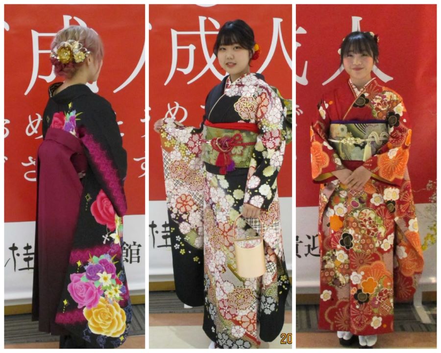きものサロン桂丸亀店で撮影した振袖と袴の写真