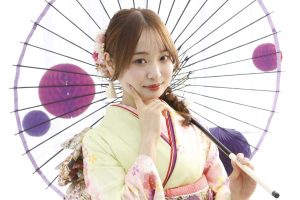 宇多津ARIELにて振袖の後撮り写真