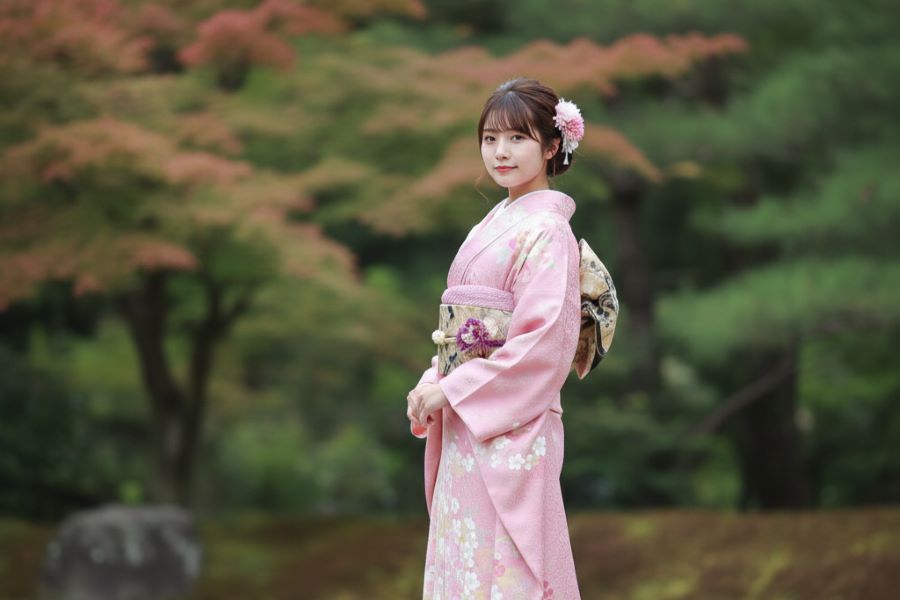 ピンク振袖コーデ